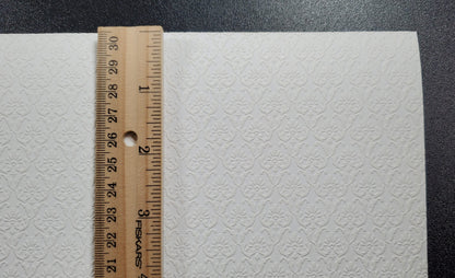 Dollhouse White on White Embossed Wallpaper x3 Sheets Art Nouveau 1:12 Scale