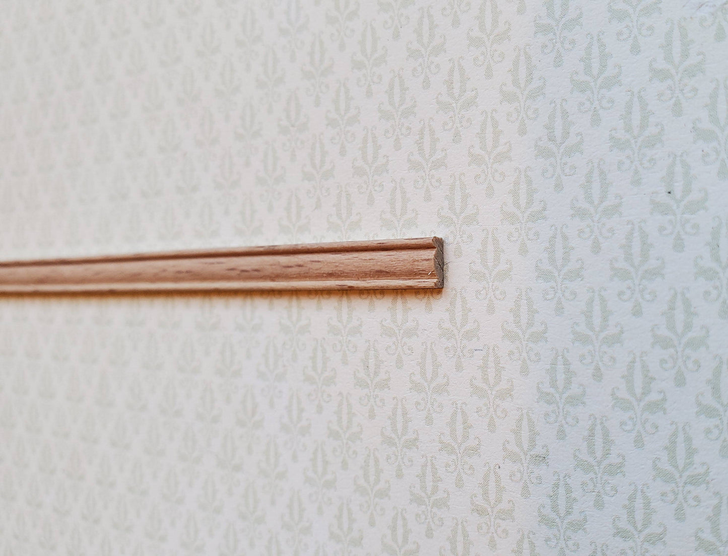 Dollhouse Miniatures Chair Rail Dado Railing 3/16" wide x 18" long 1:12 Scale