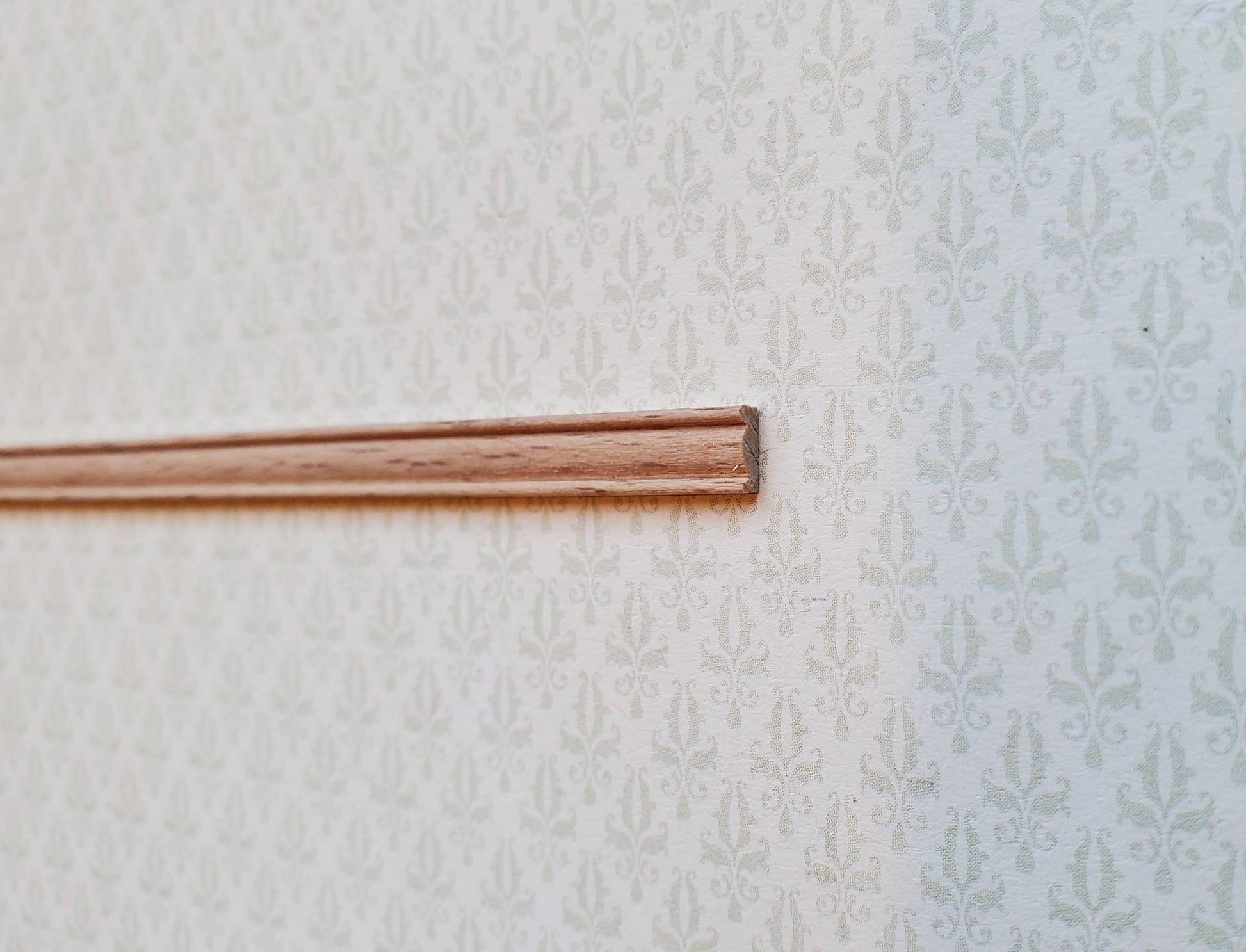 Dollhouse Miniatures Chair Rail Dado Railing 3/16" wide x 18" long 1:12 Scale