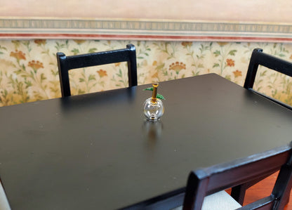 Miniature Tiny Glass Apple Centerpiece Sculpture 1:12 Scale Dollhouse