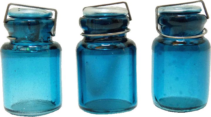 Dollhouse Set of 3 Large Glass Canning Jars 1:12 Scale Miniature Kitchen Decor