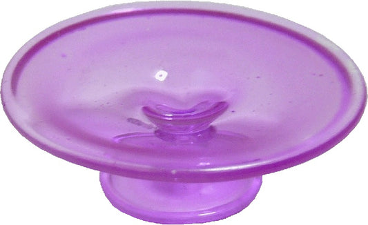 Dollhouse Lavender Glass Cake Plate Large 1:12 Scale Miniature Kitchen