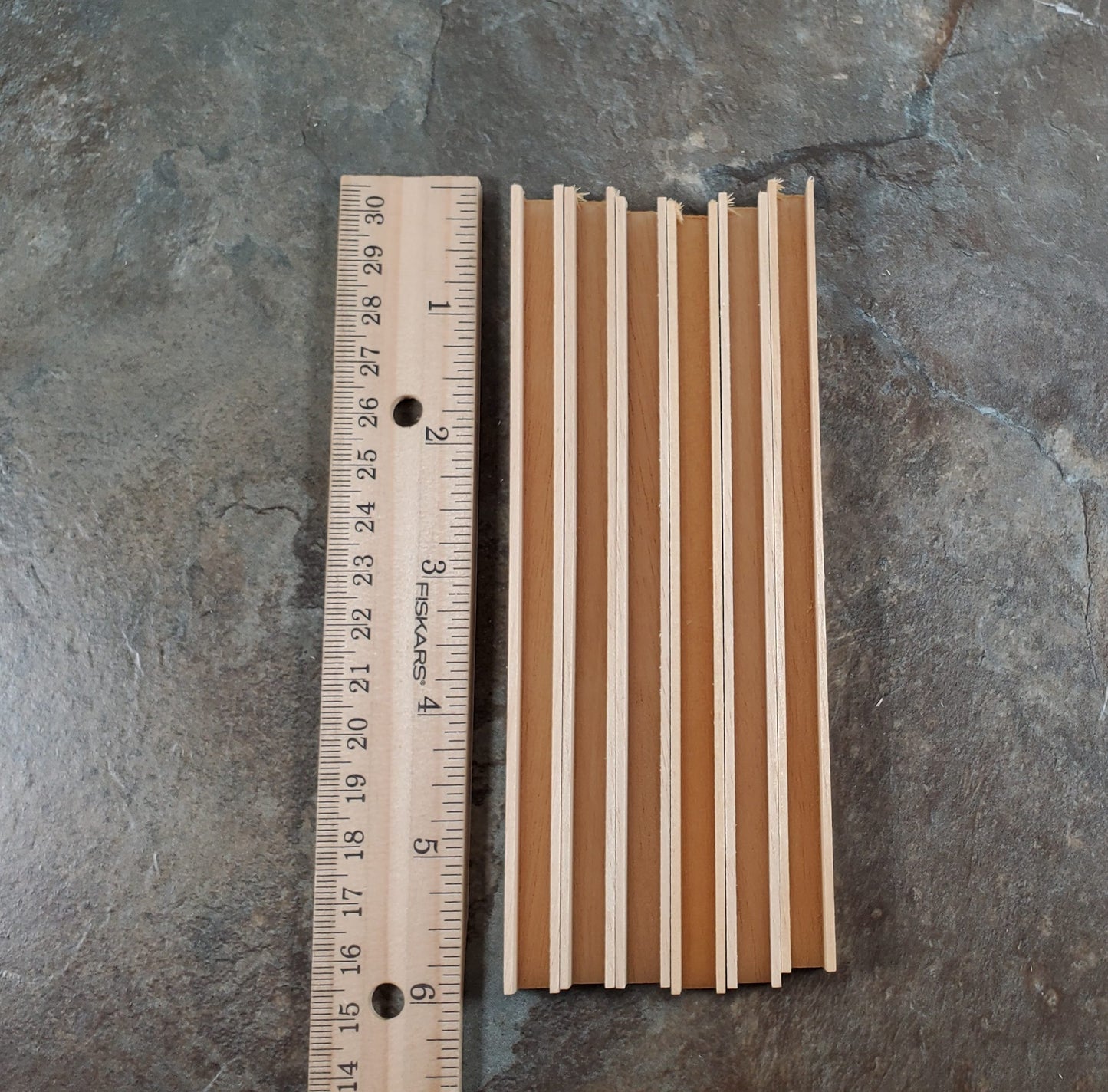 Miniature Channel Molding Wood Trim Short 6" Long 6pcs 3/8" x 3/8" HW7067