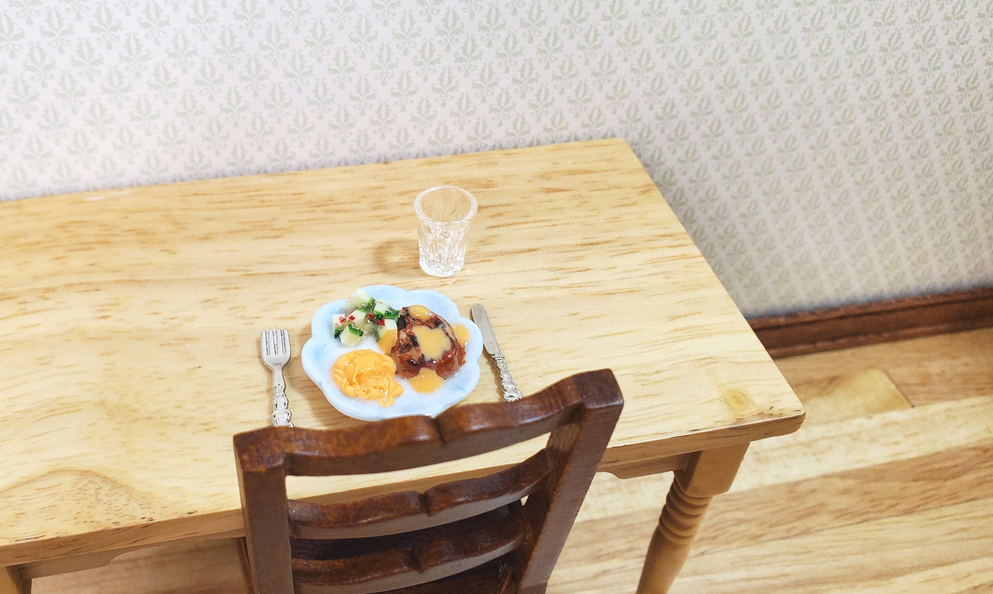Dollhouse Steak with Mashed Sweet Potatoes & Veggies 1:12 Scale Miniature Food