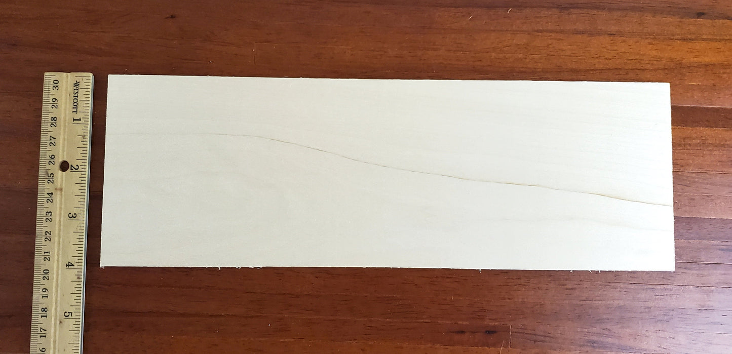 Basswood Sheet Plank Thin 1/16" Thick x 4" Wide x 12" long Kiln Dried Woodworking