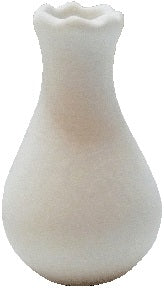 Dollhouse White Ceramic Fluted Vase Unglazed 1:12 Scale Miniature