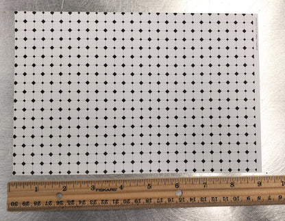 Dollhouse HALF SCALE Diamond Tile Paper Floor 3 Sheets 1:24 Miniature
