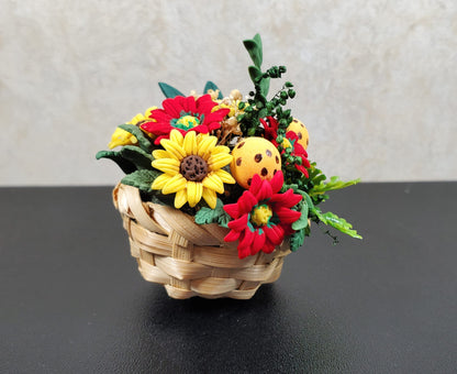 Dollhouse Miniature Large Yellow Sunflowers Arrangement 1:12 Scale Miniature