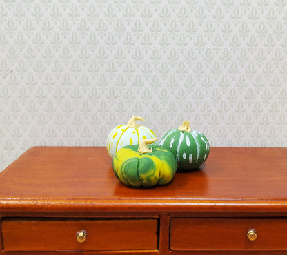 Dollhouse Green Gourds Set of 3 1:12 Scale Miniature Food Kitchen Fall Grocery