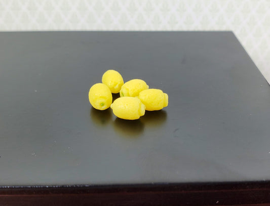 Dollhouse Lemons Yellow Set of 5 1:12 Scale Miniatures Kitchen Food