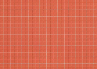 Miniature Quarry Tile Floor Lightly Embossed Faux Flooring Red Card Stock