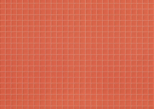 Miniature Quarry Tile Floor Lightly Embossed Faux Flooring Red Card Stock