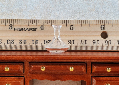 Dollhouse Clear Wide Bottom Round Curvy Vase 1:12 Scale Miniature