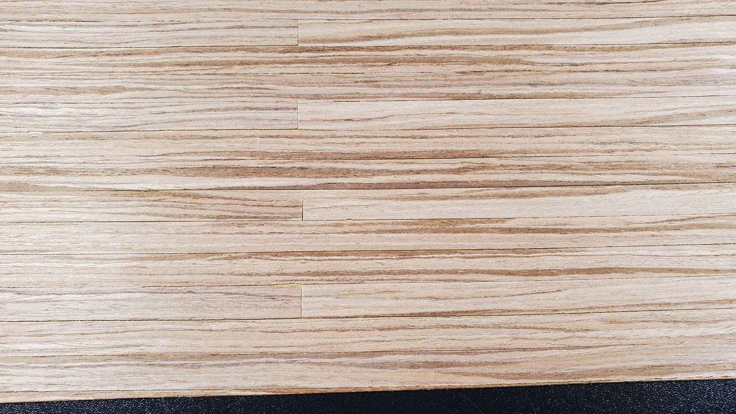 Dollhouse Wood Floor Weathered Oak Real Wood Peel & Stick 1:12 Scale 17" x 11"