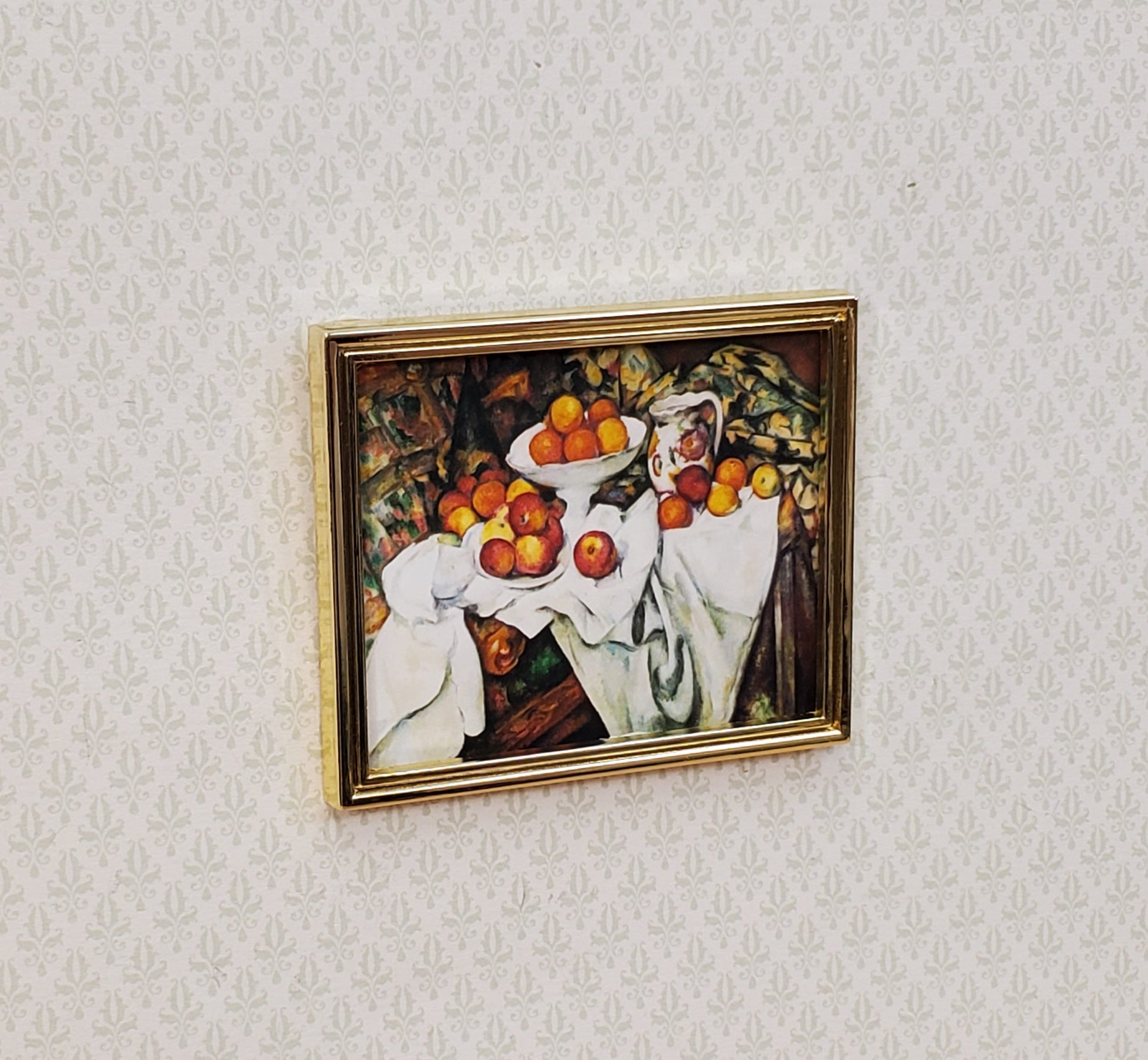 Dollhouse Mini Picture Frame Metal Gold for Paintings 1:12 Scale Miniature Slim