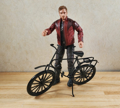 Dollhouse Black Bicycle Metal Adult Bike 1:12 Scale Modern Miniature