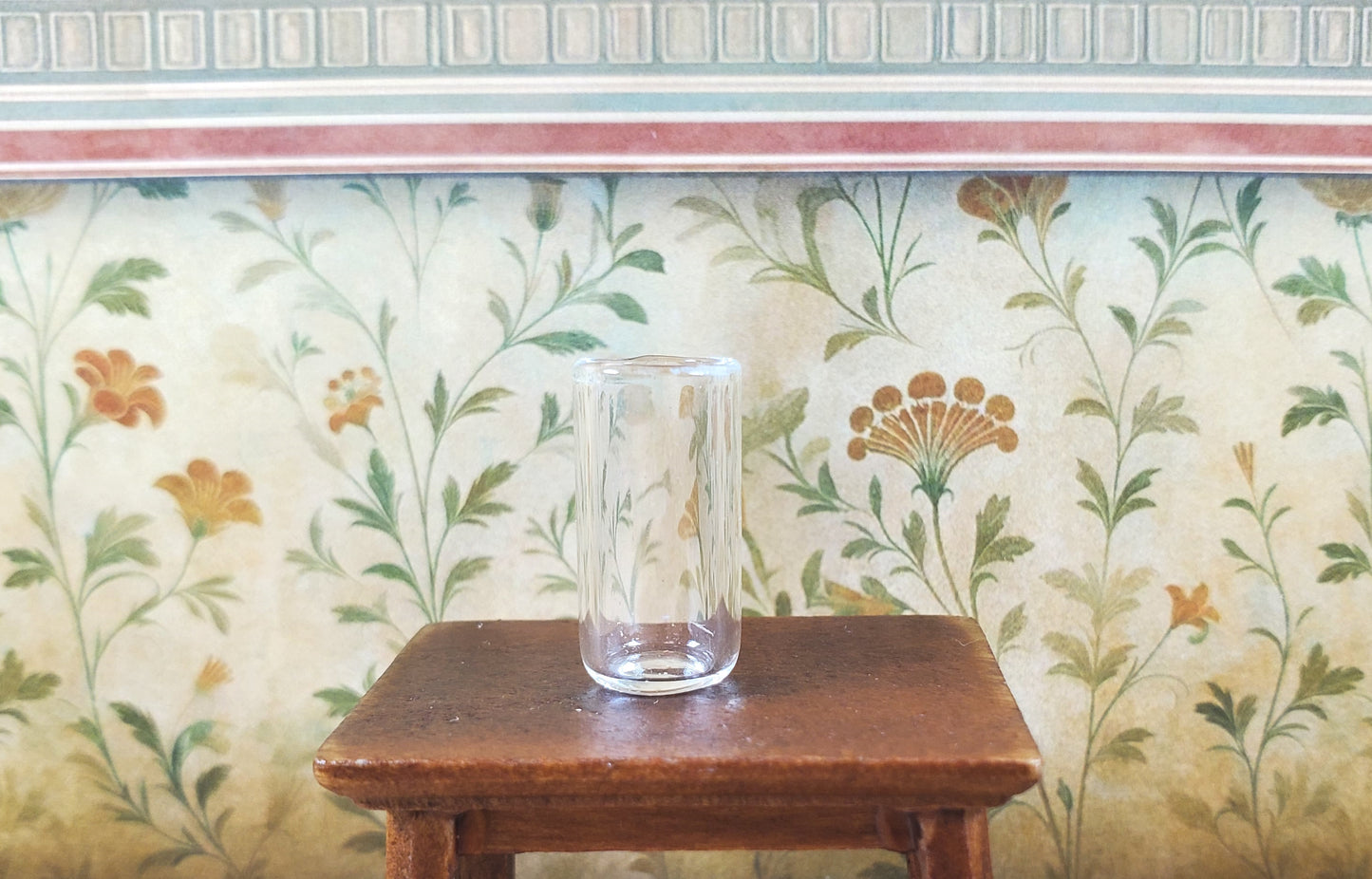 Dollhouse Tall Water Glass Clear 1:12 Scale Miniature Real Glass