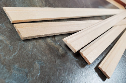 Dollhouse Baseboard Molding 9/16" x 18" long 5 pcs 1:12 Scale Miniature Skirting