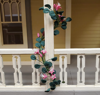 Dollhouse Climbing Flowering Fuchsia Vine 1:12 Scale Miniature Garden Plant