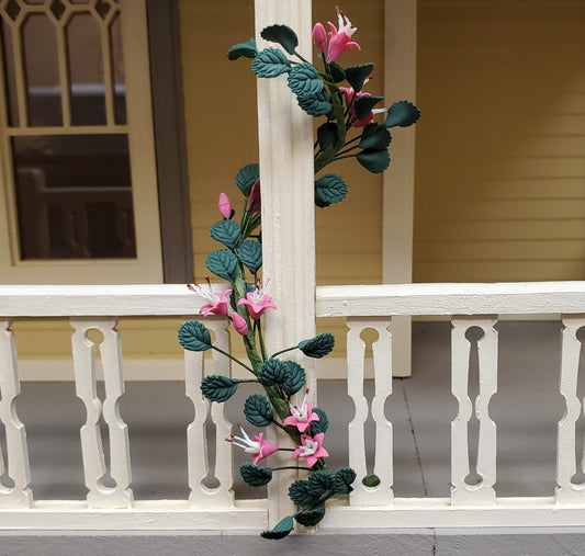 Dollhouse Climbing Flowering Fuchsia Vine 1:12 Scale Miniature Garden Plant