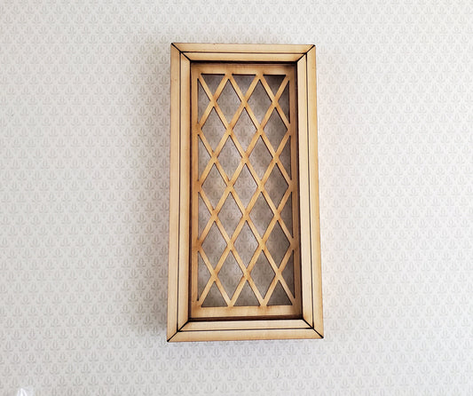 Dollhouse Window Tudor Style Diamond Pane 1:12 Scale Miniature 2114CW