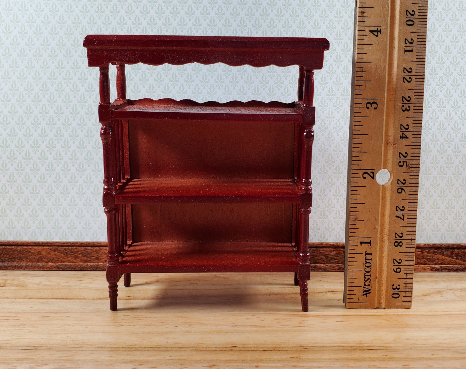 Dollhouse Bookshelf 4 Shelf Bookcase Bookshelf Shelves 1:12 Scale Miniature Furniture