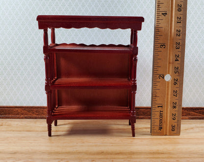 Dollhouse Bookshelf 4 Shelf Bookcase Bookshelf Shelves 1:12 Scale Miniature Furniture