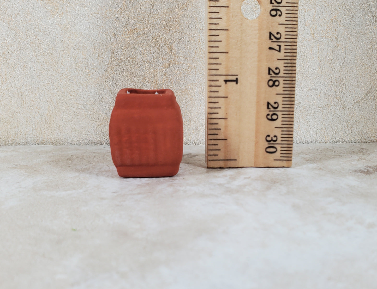 Dollhouse Square Terra Cotta Planter 1:12 Scale Miniature