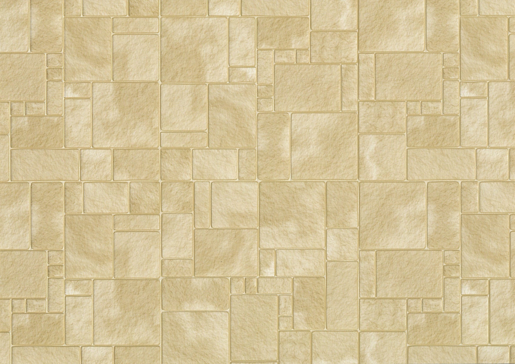 Miniature Sandstone Tile Floor Lightly Embossed Faux Flooring Brown Card Stock