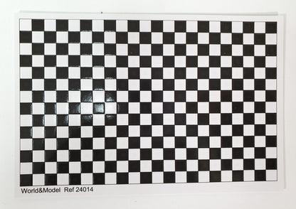 Dollhouse HALF SCALE Wall or Floor Tiles Embossed Black & White 1:24 Scale