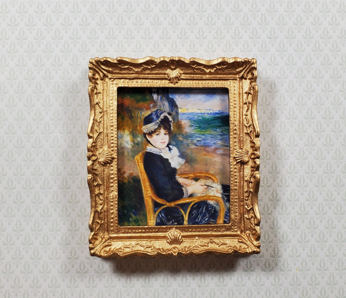 Dollhouse Miniature Renoir By the Seashore Framed Print 1:12 Scale