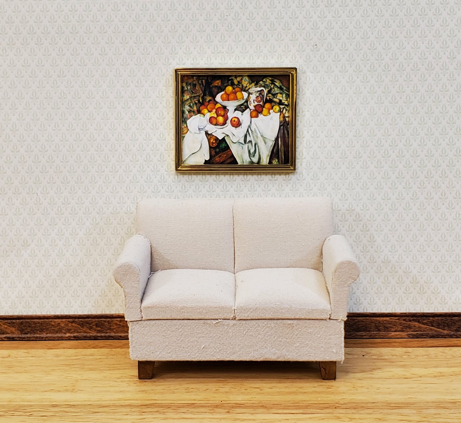 Dollhouse Mini Picture Frame Metal Gold for Paintings 1:12 Scale Miniature Slim