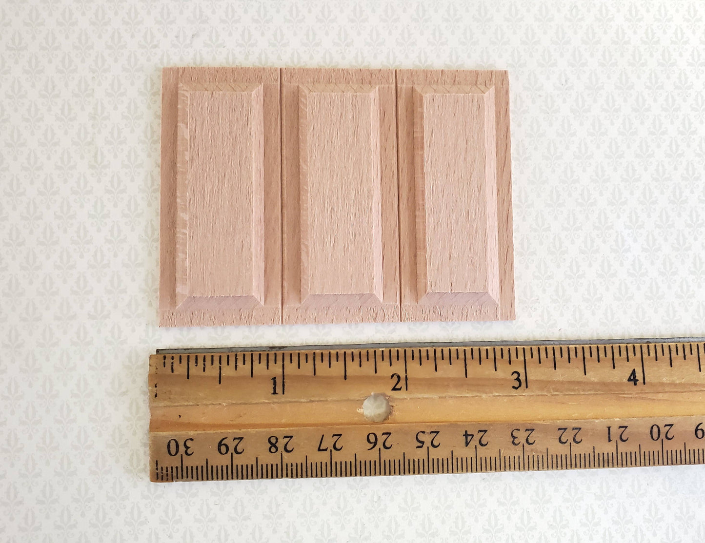 Dollhouse Miniature Wainscot Wall Panel Wood Paneling Raised Panels 1:12 Scale