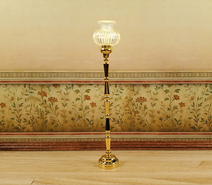 Dollhouse Tall Floor Lamp Battery Light Torchiere 1:12 Scale Miniature