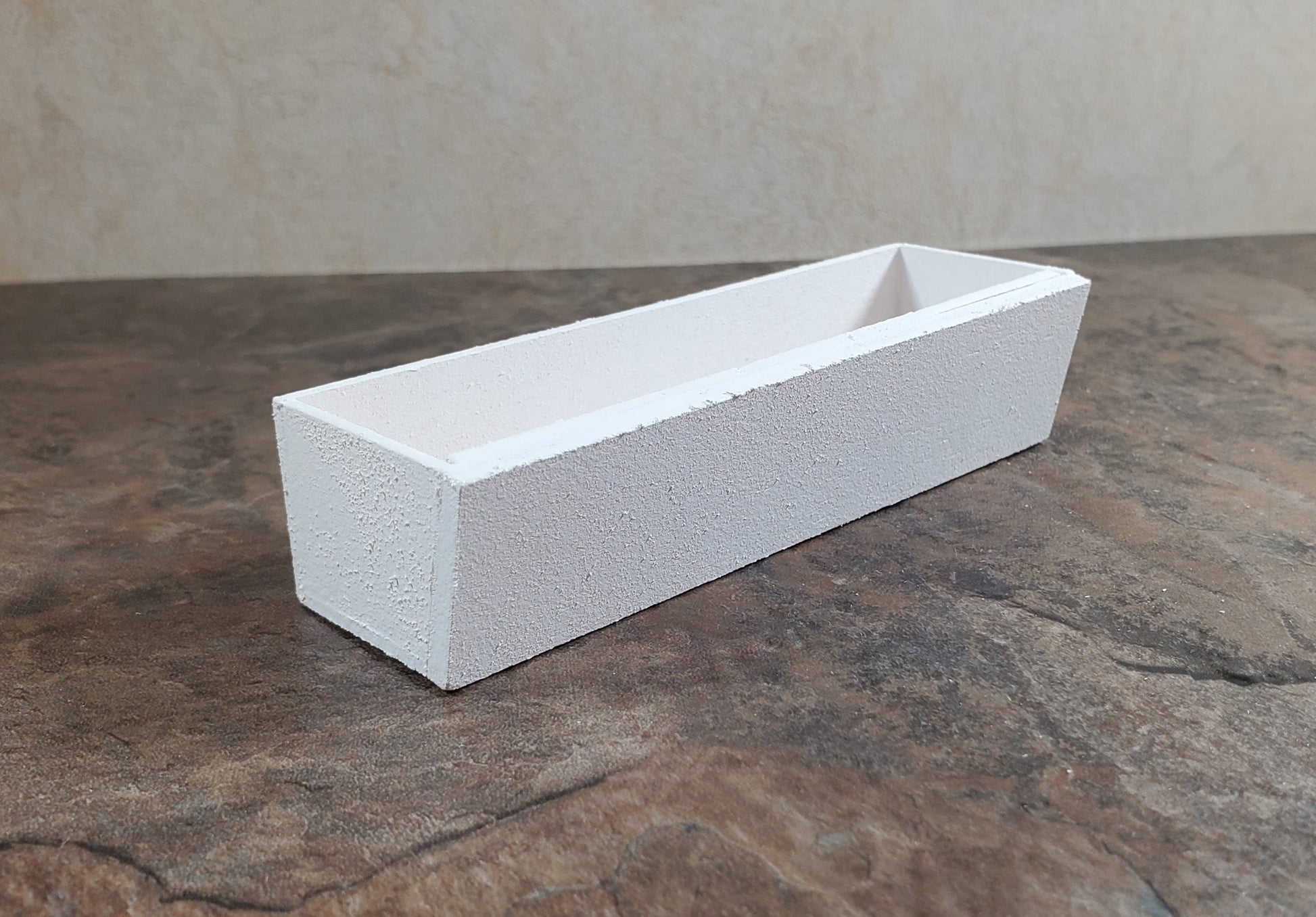 Dollhouse Garden Window or Flower Box 1:12 Scale White Wood 3 5/8" long