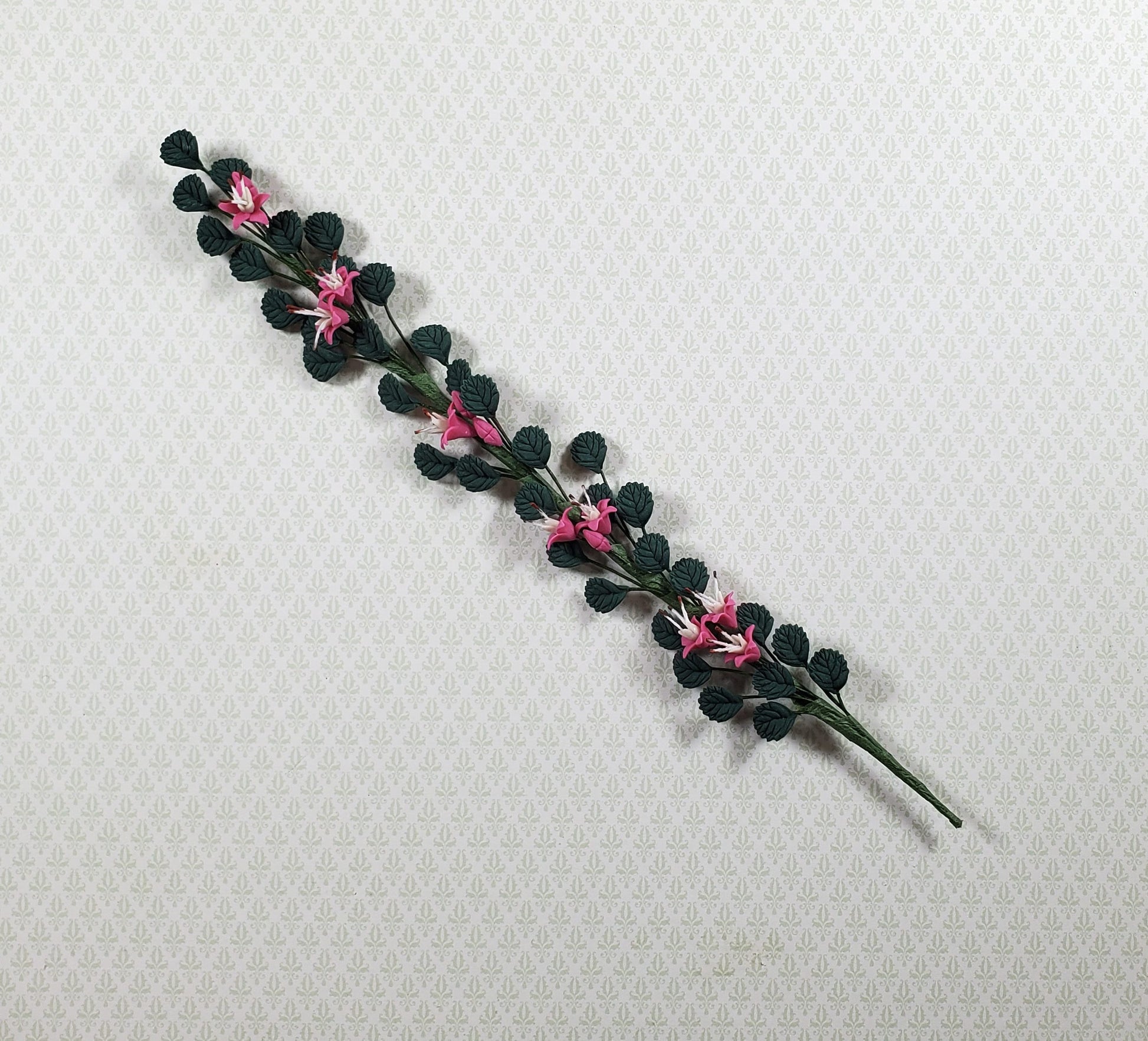 Dollhouse Climbing Flowering Fuchsia Vine 1:12 Scale Miniature Garden Plant