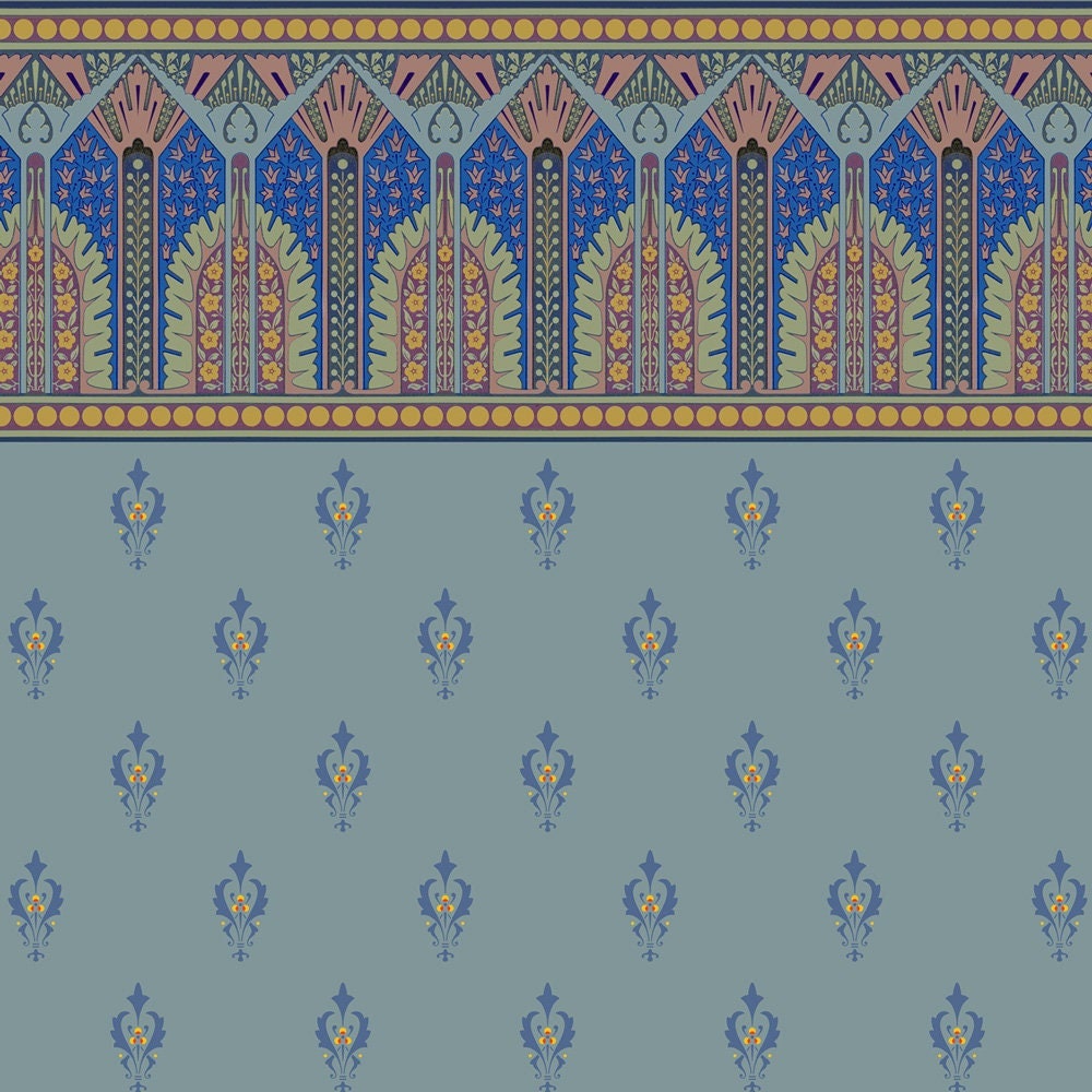 Dollhouse Wallpaper Victorian Dresser Victory Frieze Bradbury & Bradbury 1:12 Scale