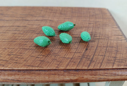 Dollhouse Green Limes Set of 5 1:12 Scale Miniatures Kitchen Food