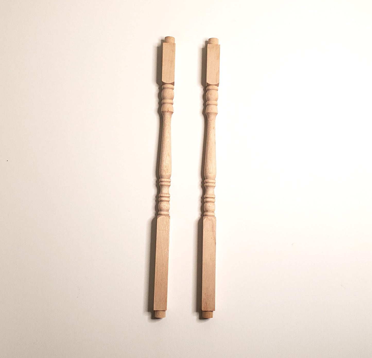 Dollhouse Veranda Porch Corner Posts 2 Pieces 1:12 Scale 9" Long Unpainted Wood