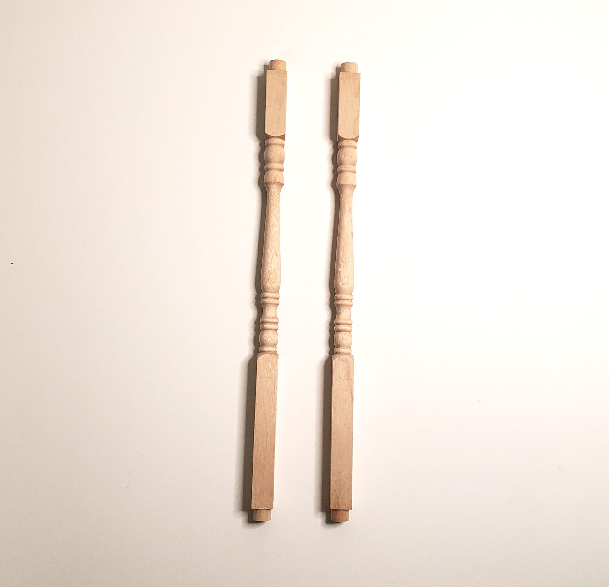 Dollhouse Veranda Porch Corner Posts 2 Pieces 1:12 Scale 9" Long Unpainted Wood