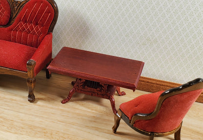 Dollhouse Vintage Coffee Table with Harp Detail 1:12 Scale by Hansson Miniatures