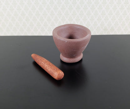 Dollhouse 1:6 Scale Mortar and Pestle Clay Fashion Doll Miniature