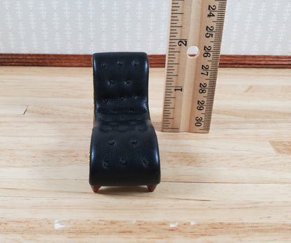 Dollhouse HALF SCALE Chase Lounger Sofa Art Nouveau 1:24 Furniture Faux Leather