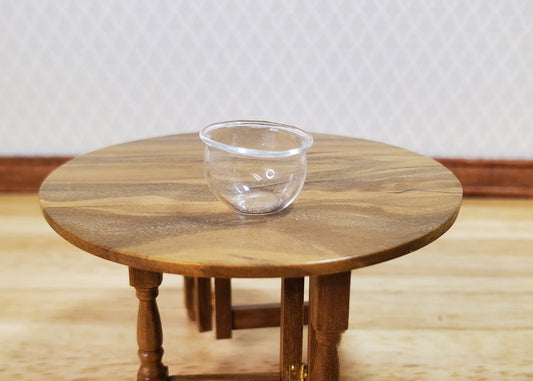 Dollhouse HALF SCALE Clear Glass Serving Dish Bowl 1:24 Miniature Dishes
