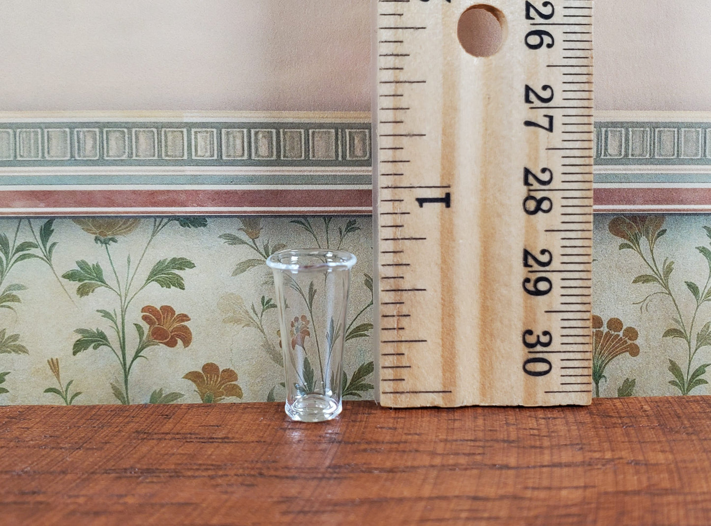 Dollhouse Tall Clear Beer Glass 1:12 Scale Miniature Barware