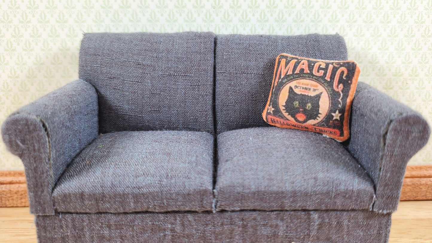 Dollhouse Halloween Black Cat Magic Pillow Handmade 1:12 Scale Miniature