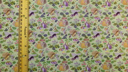 Dollhouse Wallpaper 3 Sheets Family Pets 1:12 Dogs Cats Bunnies Green