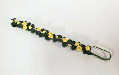 Dollhouse Climbing Yellow Roses Bendable 7" Clay Miniature Flowers Garden
