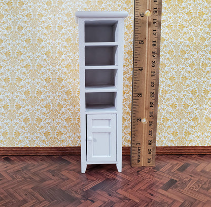Dollhouse Cabinet for Bathroom Bedroom Kitchen Tall Narrow 1:12 Scale Miniature Furniture