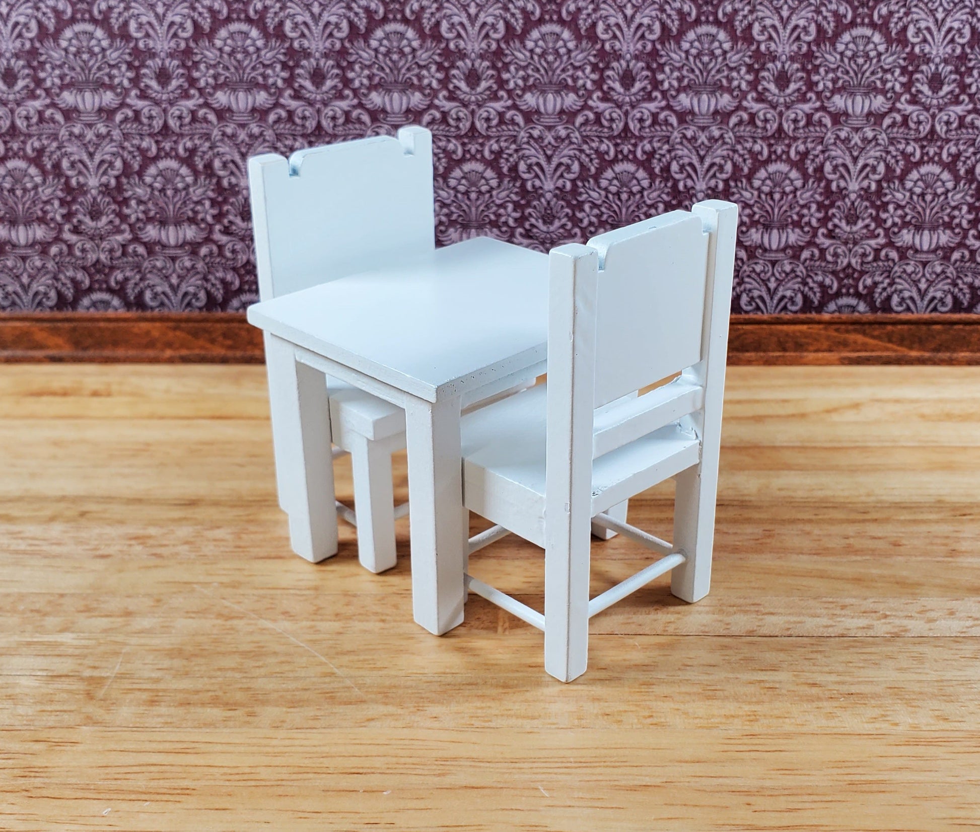 Dollhouse Small Table & Chairs Set Child Size 1:12 Scale Miniature Furniture